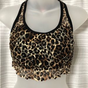 Pink Victoria’s Secret Leopard Lace Bralette Large